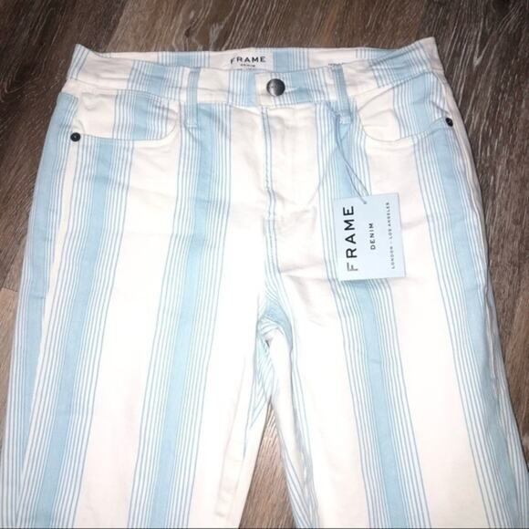 FRAME Le High Skinny Crop Ombré Stripe 28 NWT - Picture 4 of 12